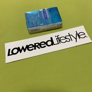 白　Lowered Lifestyle ステッカー　USDM ロワードライフスタイル