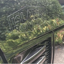 ISLAND ROVERS★黒★抜きステッカー アイランド ローバーズ UK ランドローバー レンジローバー ディフェンダー イヴォーク ディスカバリー_画像4