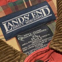 希少 90s ビンテージ LAND'S END ハンティングジャケット ランズエンド ライナーチェック 襟コーデュロイ ダック地 カバーオール 1990年代_画像5