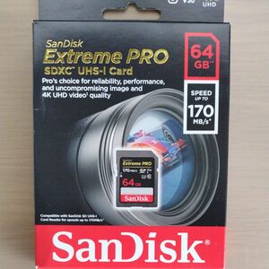 SanDisk 64GB Extreme PRO UHS-I　SDXC170MB/s SDSDXXY 海外パッケージ品 未開封