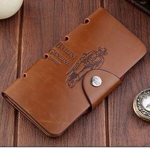  stock disposal men's card-case long wallet Western kau Boy stylish i23