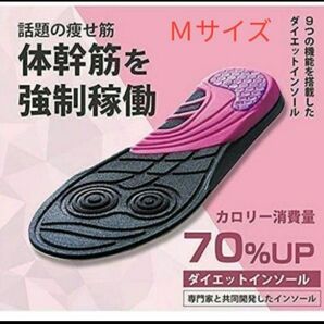 Ｍ★プランドゥ 体幹筋エクササイズ インソールツインボール ダイエット 男女兼用M（23.0～23.5㎝） 中敷き ウォーキング