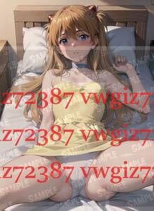 AN-1638 1G2G アスカ エヴァ 新世紀エヴァンゲリオン 同人 ポスター アニメ A4サイズ 高品質 美少女 anime 巨乳 イラストアートポスター