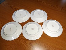 A1379　未使用　ungaro MAEBATA CHINA パーティーセット 大皿1枚＆中皿5枚セット　ケーキ皿　洋食器　プレート　ホワイト　食器_画像3