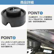 【送料無料】[2個] [外径65mm 高さ35mm] ジャッキ パッド ゴム アダプター アタッチメント ラバー ジャッキ 1t 1.5t 2t 2.5t 3t_画像4