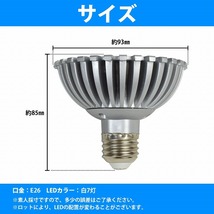 【送料無料】7LED 白7 7W 口金 E26 水槽 用 スポット ライト 電球 アクアリウム 電球 照明 植物育成 水草 サンゴ 熱帯魚 観賞魚 LED_画像5