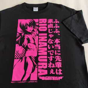 DRACU-RIOT! ドラクリオット 稲叢 莉音 RIO INAMURA Tシャツ ブラック Lサイズ 日本語プリント入り コミックマーケット81