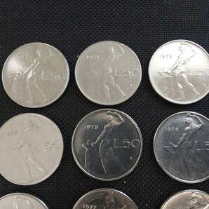 イタリア 50リラ硬貨 20枚おまとめ 1960年代～80年代 合計1000リラ 2310A-069 外国古銭 小銭 コインの画像2
