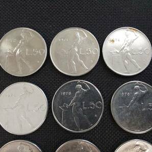 イタリア 50リラ硬貨 20枚おまとめ 1960年代～80年代 合計1000リラ 2310A-069 外国古銭 小銭 コインの画像3