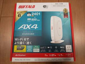 Buffalo wi-fiルーター Air Station WSR-3200AX4S-WH 動作確認済 2403S-001 バッファロー 無線LAN wi-fi6 箱付 ホワイト