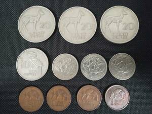 【希少】ザンビアクワチャ(ングェー)硬貨おまとめ 1968年 2310B-017 外国硬貨 小銭 コイン