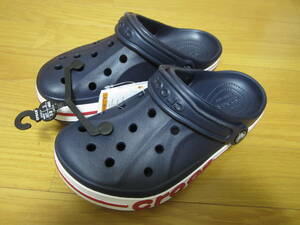 【新品 未使用 CROCS BAYA BAND クロックス バヤバンド サイズm5-w7 23cm ネイビー×ペッパー】