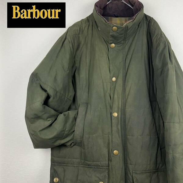 Barbour バブアー　オイルドジャケット　Mサイズ　セージ　中綿　ユーロ古着　イギリス　ビンテージ