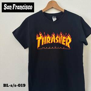 THRASHER スラッシャーマガジン　Tシャツ　フレームスロゴ　S スケートボードマガジン　定番ロゴ　ユニセックス