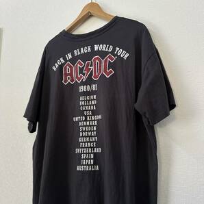 H＆M エイチ＆エム AC/DC Tシャツ ブラック XL バンT ロックT 両面プリントTシャツ USA古着 輸入古着の画像6