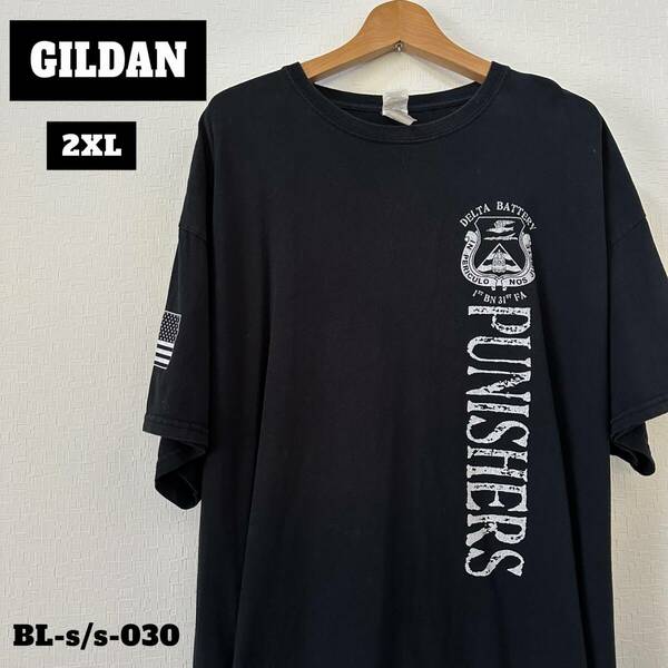 GILDAN PUNISHAERS パニッシャーズ　Tシャツ　2XL 半袖　黒T スカルTシャツ　ビックサイズ　オーバーサイズ