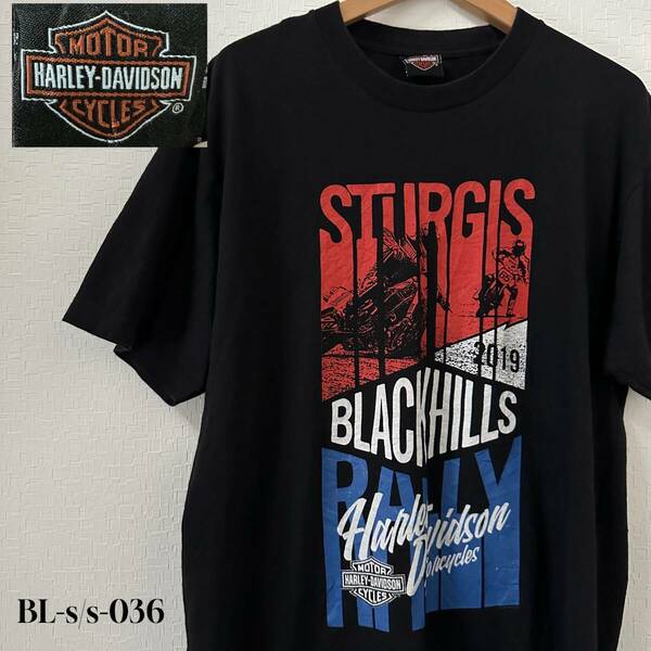 ハーレーダビッドソン　プリントTシャツ　Lサイズ　STURGIS バイクTシャツ　BLACK HILLS サウスダコタ　ハーレーTシャツ