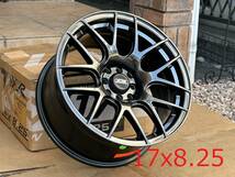 新品！ XXR 530 17x8.25+25 4穴 PCD100/114.3 CB73.1 Chromium Black コンケーブ 逆ソリ Concave USDM _画像1