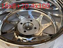 新品！Whistler KR7 16x8J+20 4H PCD100 Vopper Chrome クロームメッキ USDM 深リム Hellaflush_画像5