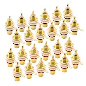 RCA Jack connector plug handle da type gilding original work amplifier connector audio black red black red each 12 piece 24 piece set 