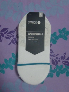 【未使用】★STANCE GAMUT2 3Pack SUPER INVISIBLE2.0 Sox WHITE sizeM/スタンス 3足組ソックス スーパーインビジブル ホワイト Mサイズ★