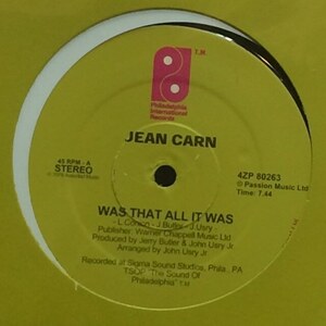 Jean Carn - Was That All It Was / Don't Let It Go To Your Head　ジーン・カーン