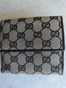 美品☆GUCCI/ グッチ*バンブー　二つ折財布　ユニセックス