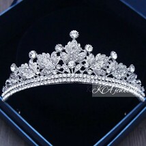 ティアラ ブライダル アクセサリー ウェディング ウエディング ヘアアクセサリー 花嫁 ヘッドドレス 結婚式 髪飾り ブライダルアクセサリー_画像2