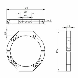 TB003-内径95mm 超軽量化設計鏡筒バンド タカハシSKY90/FC76/FS78など使用可能 クリックポスト送料一律185円の画像6