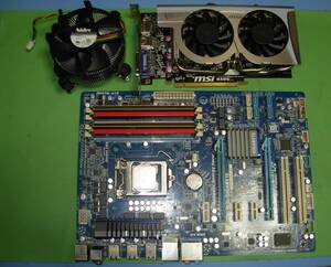 【送料込】中古動作品 GIGABYTE GA-P67A-UD3-B3 INTEL CORE i5-2500 DDR3 16GBメモリ CPUクーラー グラボ LGA1155 ジャンク