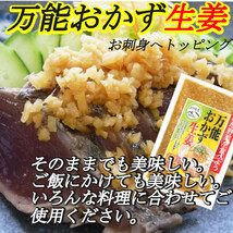 ふるさとの味 万能おかず生姜 130g×5袋 パパッと混ぜて簡単便利 きざみ生姜醤油漬 ご飯のお供 色んな料理の薬味 宮崎産生姜使用 送料無料_画像5