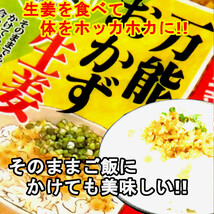 【万能おかず生姜】 130g×5袋 パパッと混ぜて簡単便利 きざみ生姜の醤油漬け ご飯のお供 色んな料理の薬味に 宮崎県産生姜使用 送料無料_画像6