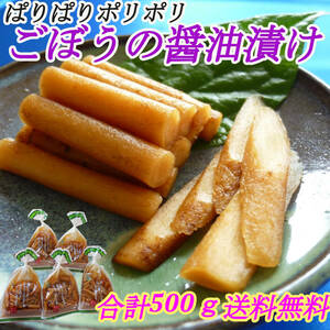 『ゴボウの醤油漬』 100g×5袋 ご飯のお供 宮崎産ゴボウ おかず おつまみ お茶うけ 色んな料理の付合わせ 食べてスッキリ 送料無料