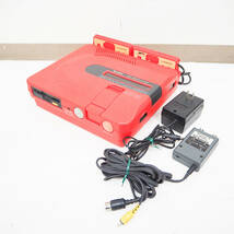 SHARP シャープ TWIN FAMICOM ツインファミコン AN-500R レッド 本体 当時物 レトロ ヴィンテージ K4611_画像2