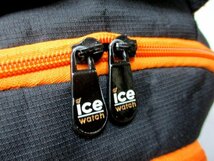 【P471】Ice watch/アイスウォッチ◇デイパック　リュック　背当てメッシュクッション付　BK×OR　H34cm_画像5