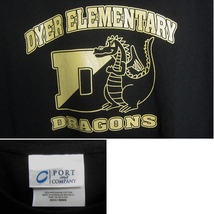 プリントTシャツ ティーシャツ スクール ELEMENTARY ドラゴン 黒色 Mサイズ アメリカ輸入古着 USED ユーズド tee tシャツ #n-51_画像3