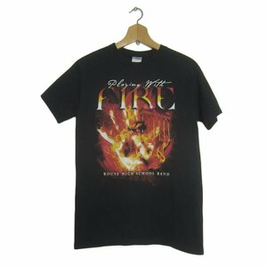 GILDAN プリントTシャツ ティーシャツ ブラック 黒色 メンズ Sサイズ アメリカ輸入古着 USED ユーズド tee tシャツ マーチングバンド#n-121