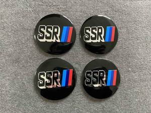 SSR ホイール センターキャップシール 56.5ｍｍ 4枚セット アルミ製 カーステッカー 自動車 ●323番