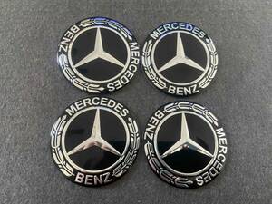 メルセデス・ベンツ BENZ ホイール センターキャップシール 56.5ｍｍ 4枚セット アルミ製 カーステッカー 自動車 ●409番