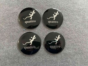 quattro アウディ ホイール センターキャップシール 56.5ｍｍ 4枚セット アルミ製 カーステッカー 自動車 ●187番