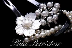 . Sakura ornamental hairpin chopsticks type pearl . hair ornament tomesode kimono coming-of-age ceremony wedding hairpin hair accessory peace graduation ceremony pearl The Seven-Five-Three Festival New Year N91