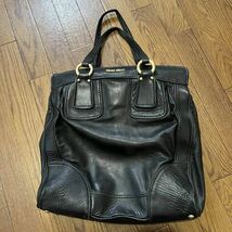 【送料無料】 miu miu 大型バック 鞄 ★37x37cm black ミュウミュウ 肩掛け トート レザー レア_画像3