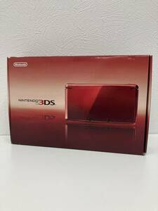 H2-034 任天堂/ニンテンドー3DS 本体 フレアレッド 通電確認済み 取扱説明書 箱あり中古 ゲーム機