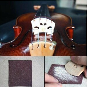 バイオリン駒 4個セット 奇麗な メープル 杢目 サンドペーパー 鋭い カッターの画像2