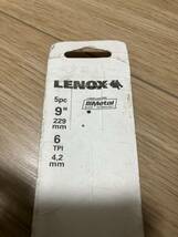 送料無料！　ＬＥＮＯＸ　剪定用セ－バ－ソ－ブレ－ド２３０ｍｍＸ６山（５枚）　９Ｗ６Ｒ_画像4