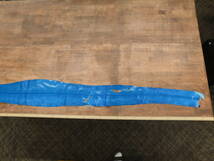 ヘビ革（パイソン） ブルー（ツヤ） 長さ216cm_画像5