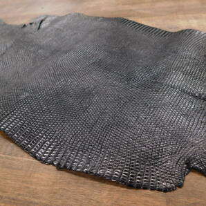 特大サイズ トカゲ革（リザード） 黒（ブラック） 1枚の画像1