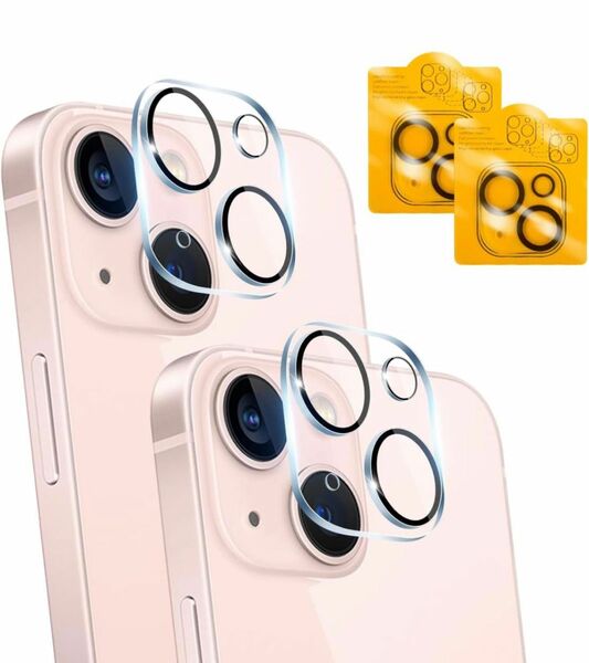 【2枚セット】 対応 iPhone13 / iPhone13 mini レンズ保護フィルム 強化ガラス カメラ保護 カメラフィルム