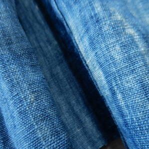 ＜銀の斧＞木綿・幕末～明治期・藍木綿無地・手紡ぎ手織布布。浅木色・5巾繋ぎ品・長さ28cm・パッチワークにの画像6