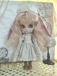 ブライスアウトフィット 超萌え袖ワンピースとうさみみ帽子の2点セット ブライス アウトフィット outfit Blythe